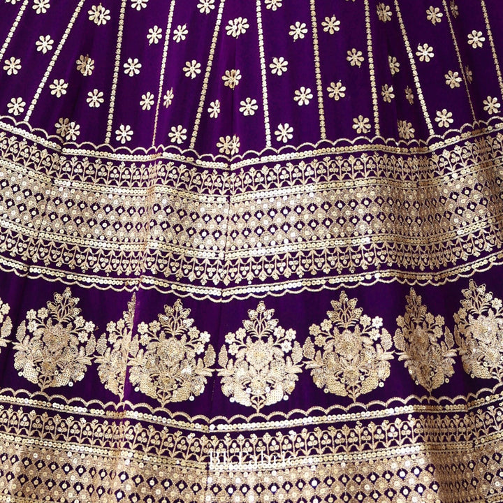 Purple color Sequence & Thread work Designer Wedding Lehenga Choli For Wedding Function BL1283 4