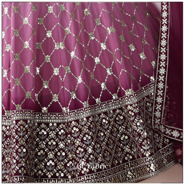 Pink color Sequence & Thread work Designer Wedding Lehenga Choli For Haldi & Mehendi Function BL1285 3