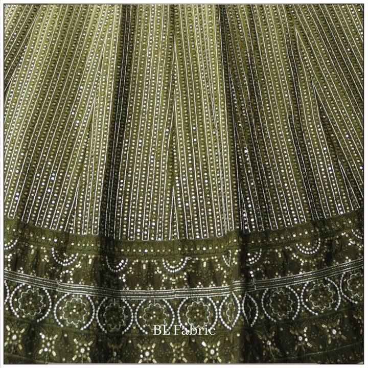 Shadding Mehendi color Sequence Embroidery work Designer Wedding Lehenga Choli BL1308 4
