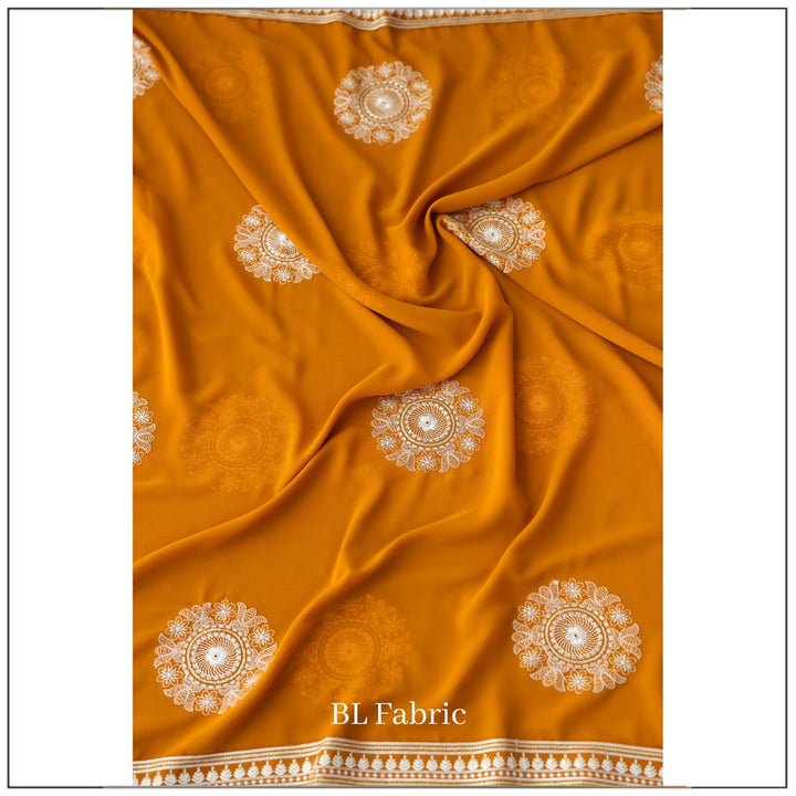 Orange color Sequence & Thread Embroidery work Designer Wedding Lehenga Choli BL1324 8