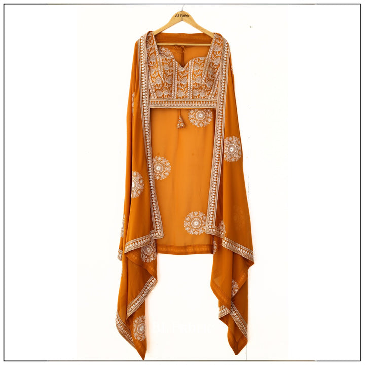 Orange color Sequence & Thread Embroidery work Designer Wedding Lehenga Choli BL1324 7