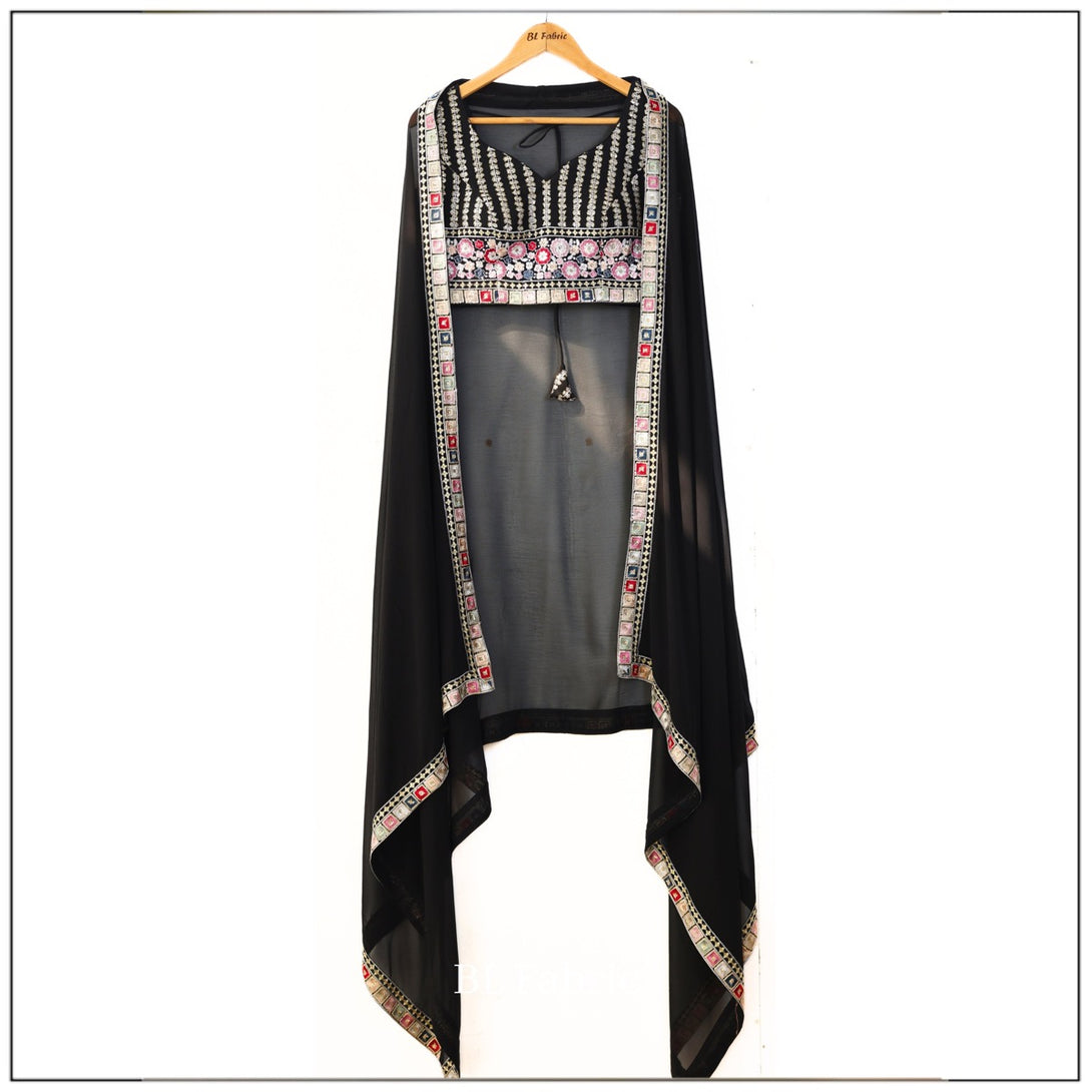 Black color Sequence Embroidery work Designer Wedding Lehenga Choli BL1328 6