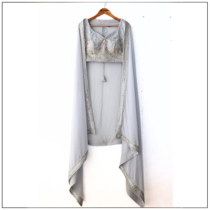 Grey color Sequence & Mirror Embroidery work Designer Wedding Lehenga Choli BL1323 6