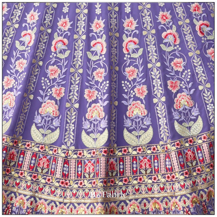 Rosy Purple color Sequence & Thread Embroidery work Designer Wedding Lehenga Choli BL1337 5