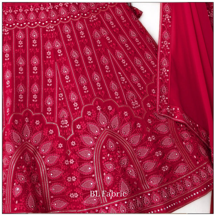 Pink color Mirror & Thread work Designer Wedding Lehenga Choli For Wedding Function BL1344 4