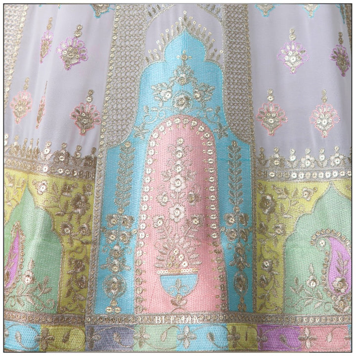 White color Designer Sequence Embroidery work Lehenga choli for Wedding Function BL1428 3