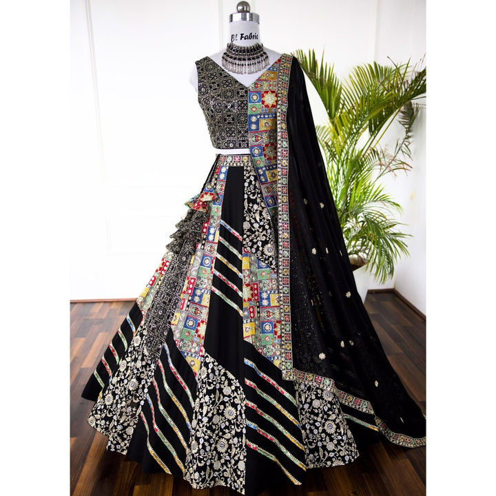 Black color Embroidery & Sequence work Designer Lehenga Choli for Wedding Function BL1441