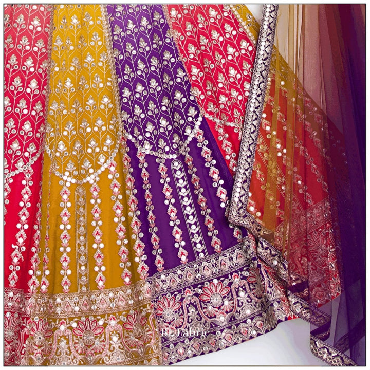 Multi color Sequence & Thread Embroidery work Designer Lehenga Choli for Any Function BL1450 8