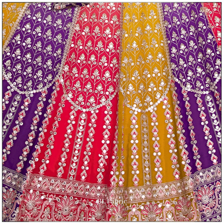 Multi color Sequence & Thread Embroidery work Designer Lehenga Choli for Any Function BL1450 9