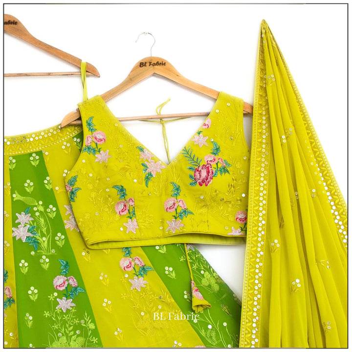 Multi color Thread Embroidery work Designer Lehenga Choli for Any Function BL1465 6