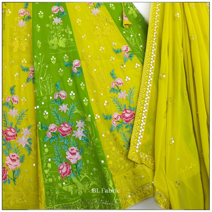 Multi color Thread Embroidery work Designer Lehenga Choli for Any Function BL1465 8