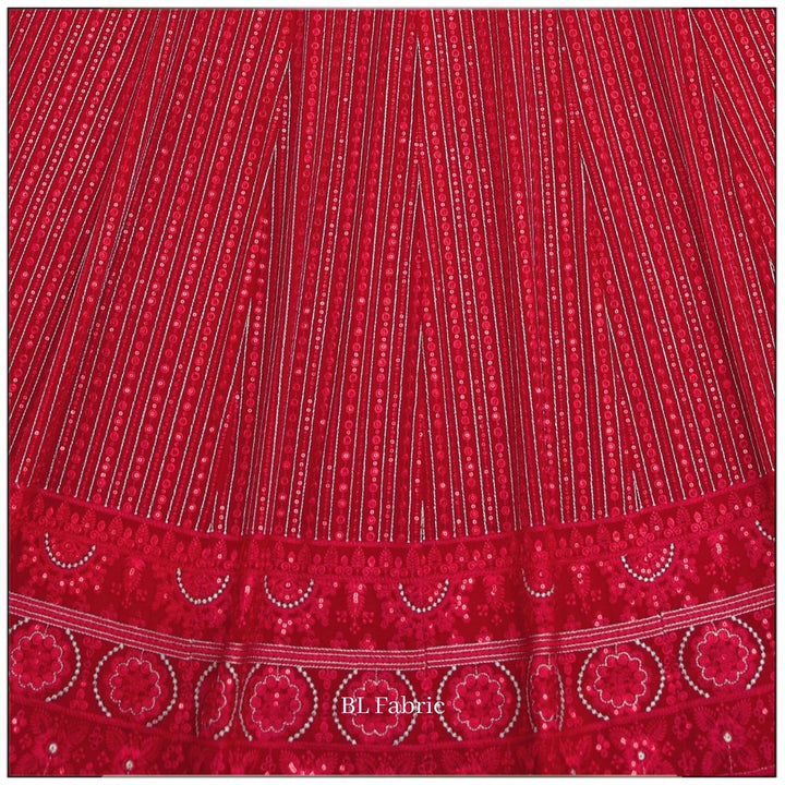 Red color Real Mirror Embroidery work Designer Lehenga Choli for Wedding Function BL1468 9