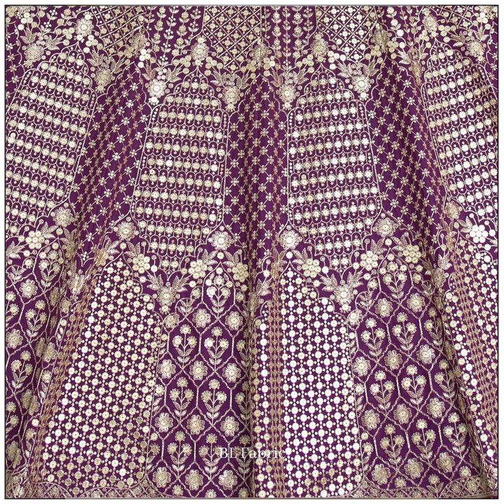 Purple color Embroidery & Sequence work Designer Lehenga Choli for Wedding Function BL1474 8