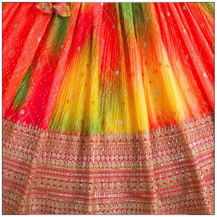 Multi color Embroidery & Sequence work Designer Lehenga Choli for Wedding Function BL1475 10