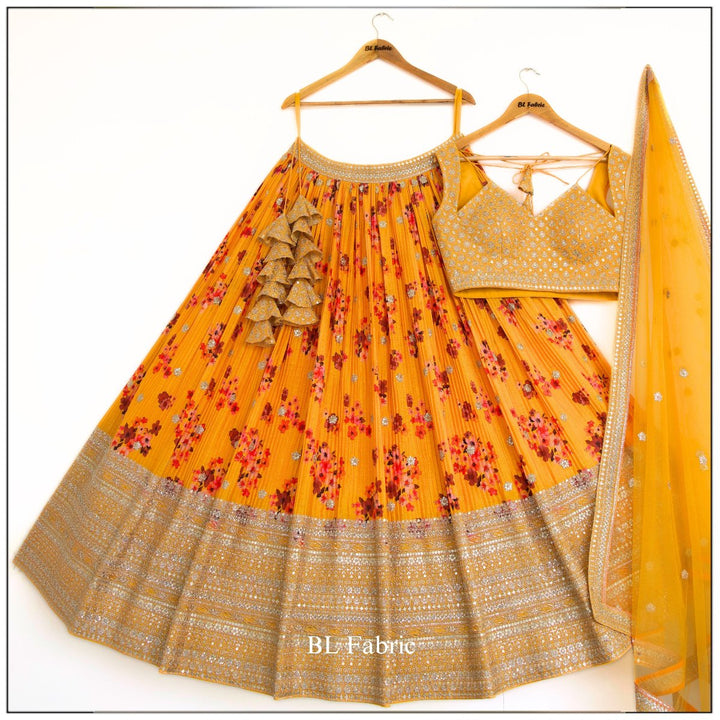 Multi color Printed & Embroidery work Designer Crush Lehenga Choli for Any Function BL1480 5