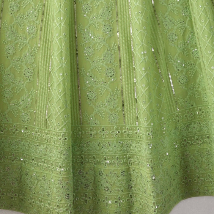 Green color Sequence Embroidery work Designer Lehenga Choli for Wedding Function BL1254 4