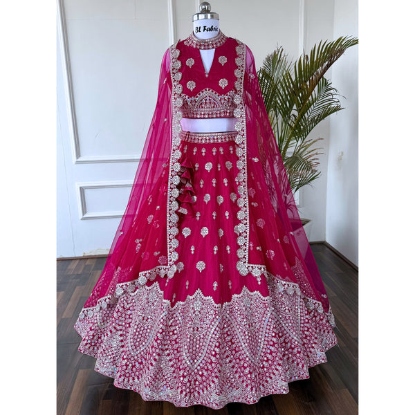 Pink color Sequence Thread work Designer Wedding Lehenga Choli For Wedding Function BL1502