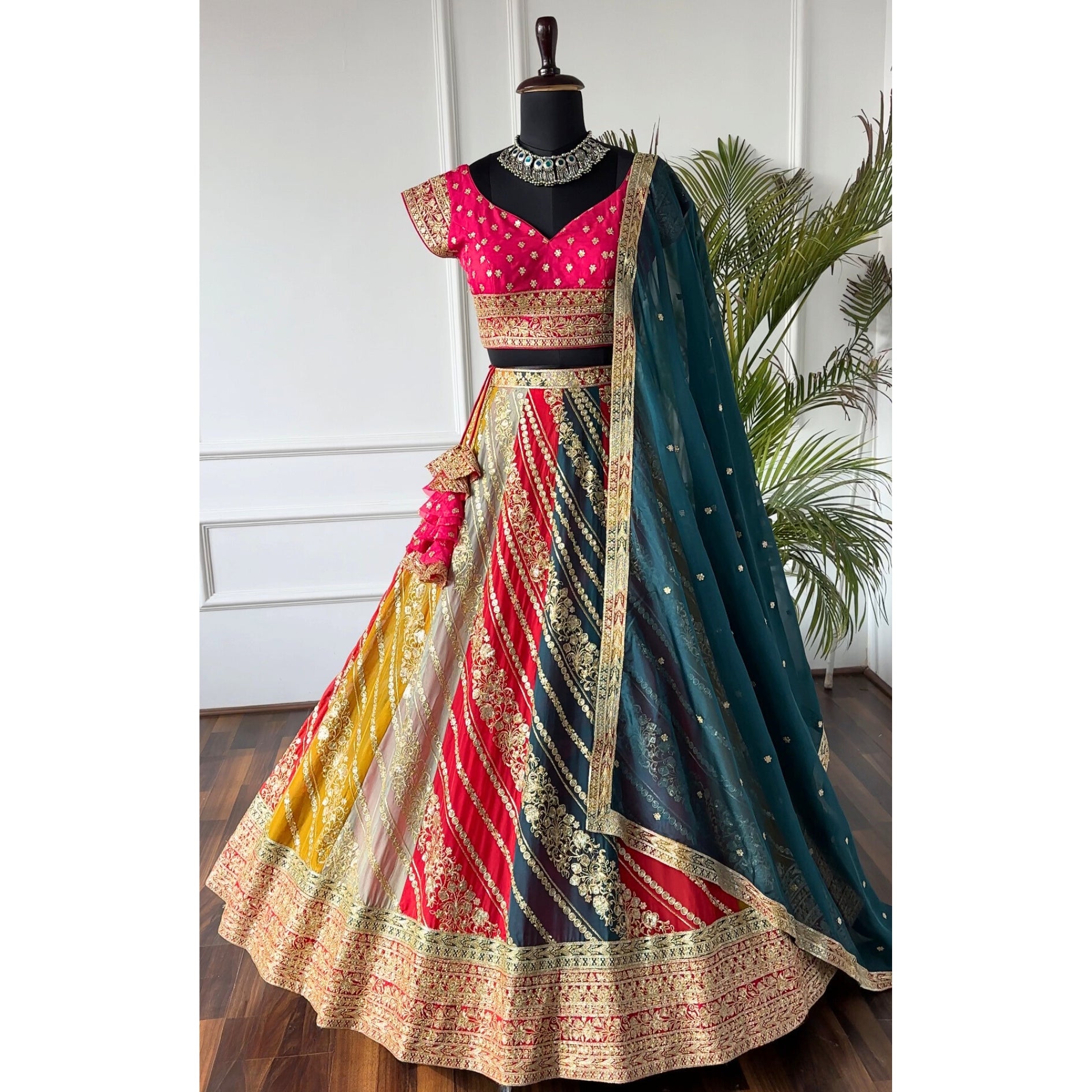 Multi color Designer Sequence Embroidery work Lehenga choli for Wedding Function BL1448