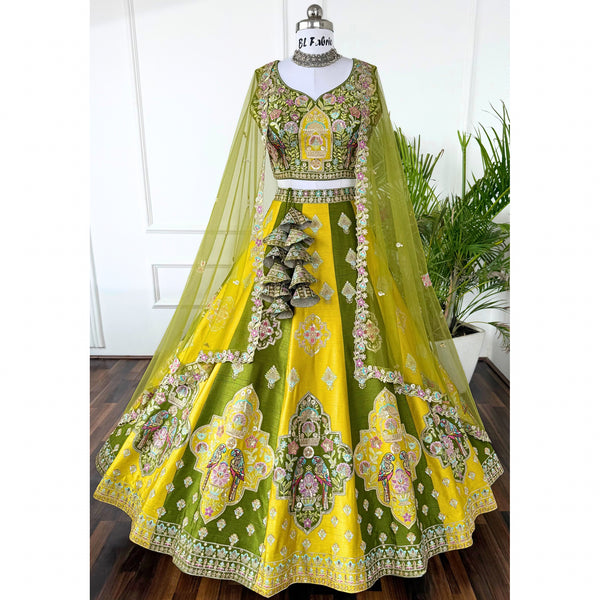 Multi color Designer Sequence Embroidery work Lehenga choli for Wedding Function BL1567