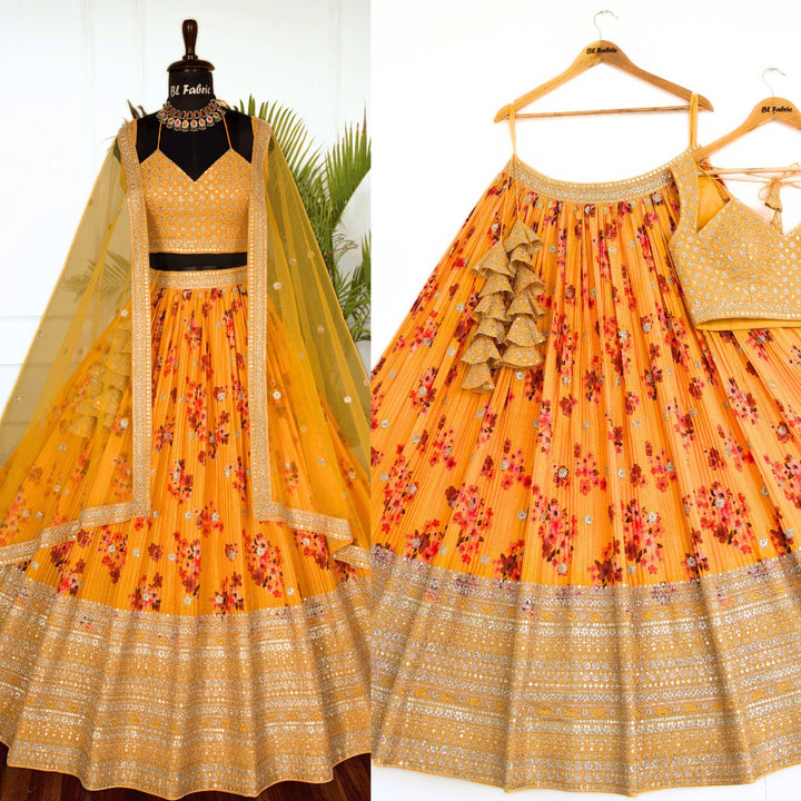 Multi color Printed & Embroidery work Designer Crush Lehenga Choli for Any Function BL1480 4