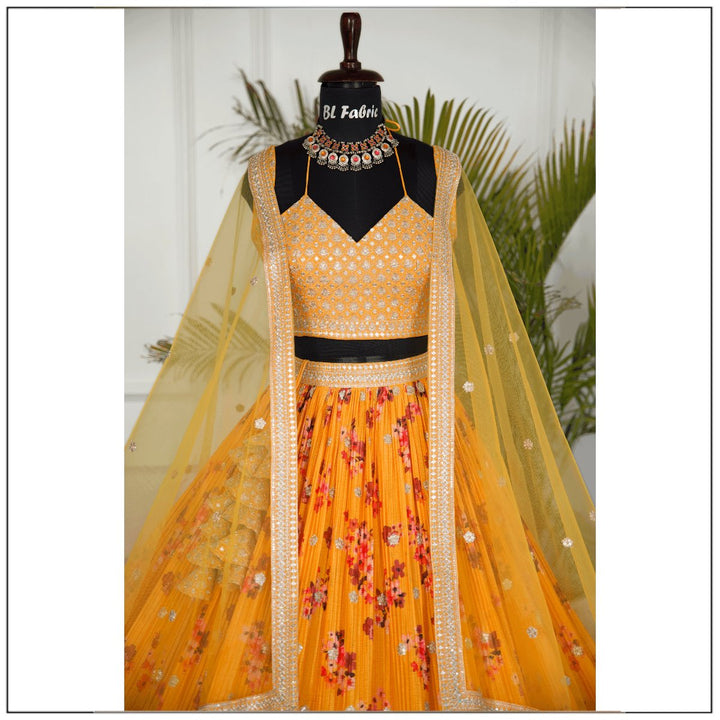 Multi color Printed & Embroidery work Designer Crush Lehenga Choli for Any Function BL1480 1