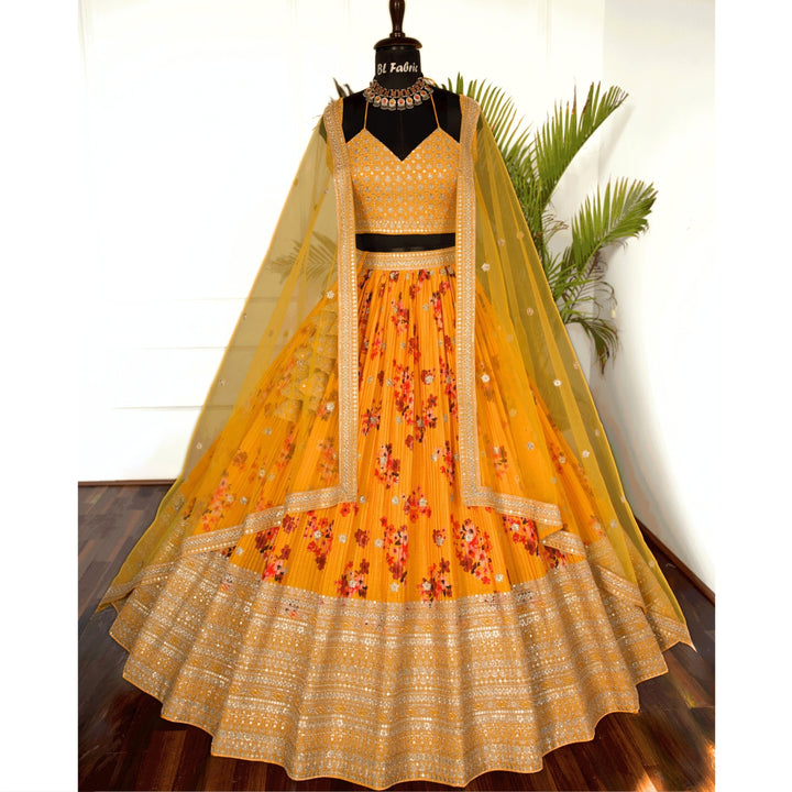 Multi color Printed & Embroidery work Designer Crush Lehenga Choli for Any Function BL1480