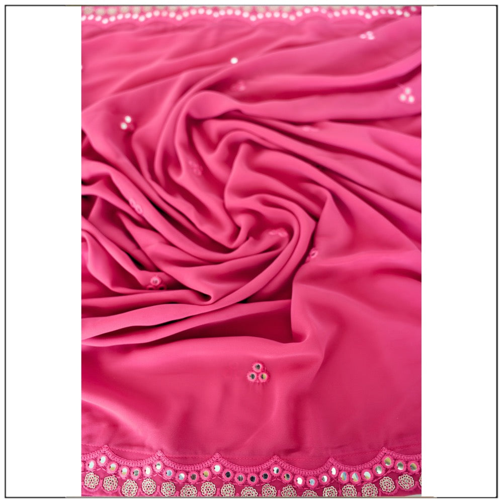Pink color Mirror & Embroidery work Designer Lehenga Choli for Wedding Function BL1237 7