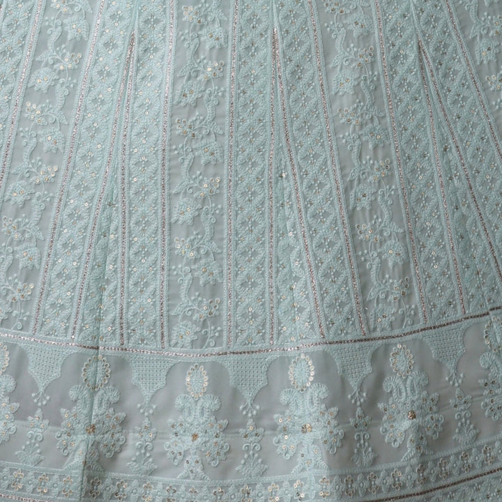 Light Pastal Green color Sequence & Thread work Designer Wedding Lehenga Choli For Wedding Function BL1280 4