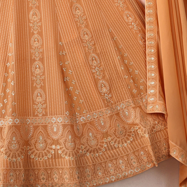 Light Orange color Sequence & Thread work Designer Wedding Lehenga Choli For Wedding Function BL1281 3