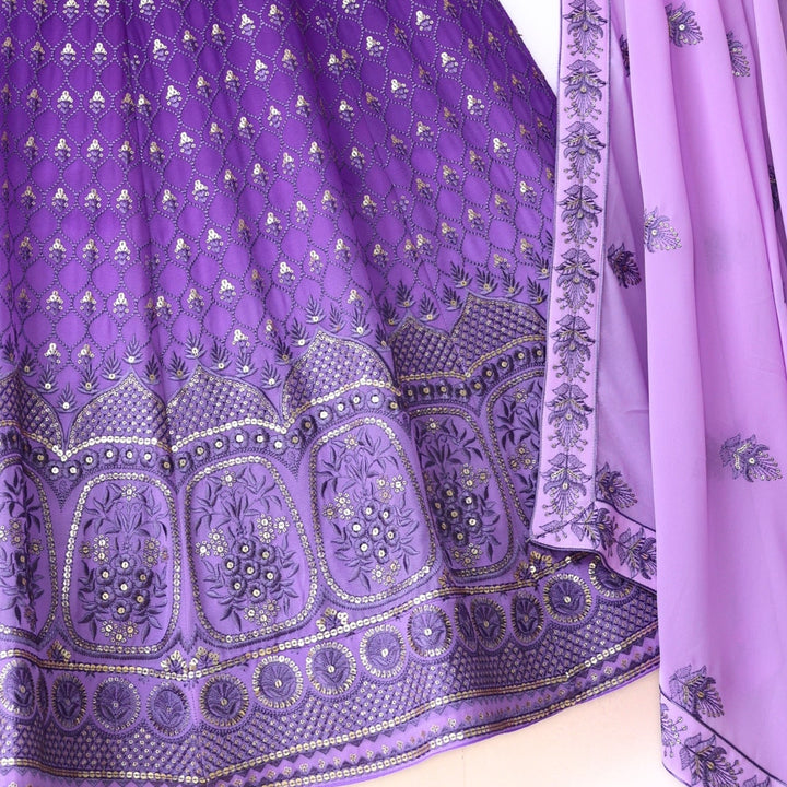 Shadding Purple color Sequence Embroidery work Designer Wedding Lehenga Choli BL1306 3
