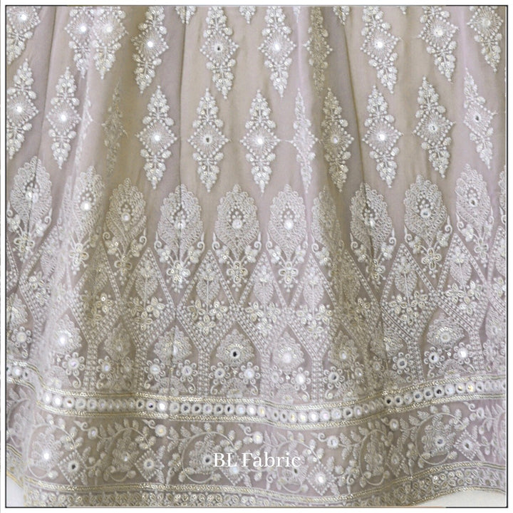 Light Grey color Mirror & Embroidery work Designer Lehenga Choli for Wedding Function BL1242 5