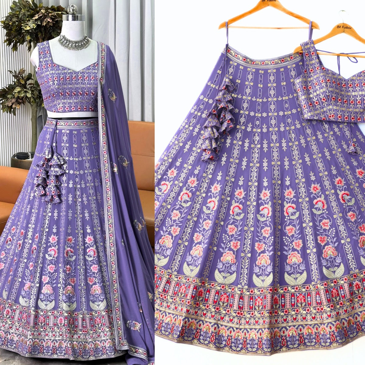 Floral Lehenga Design : For Your Intimate Day Wedding – tapee.in
