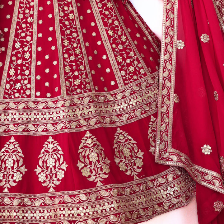 Dark Red color Sequence Zari work Designer Wedding Lehenga Choli For Wedding Function BL1341 4