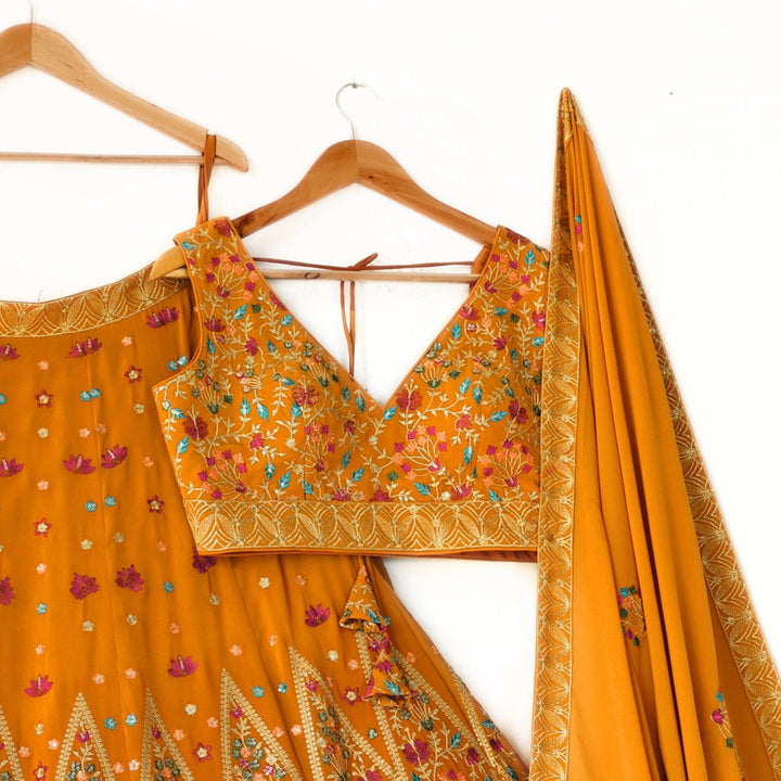 Mustard Yellow color Sequence Embroidery work Designer Lehenga Choli for Any Function BL1350 2