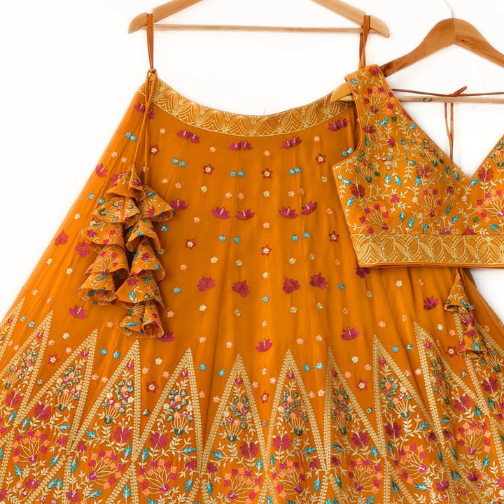 Mustard Yellow color Sequence Embroidery work Designer Lehenga Choli for Any Function BL1350 3