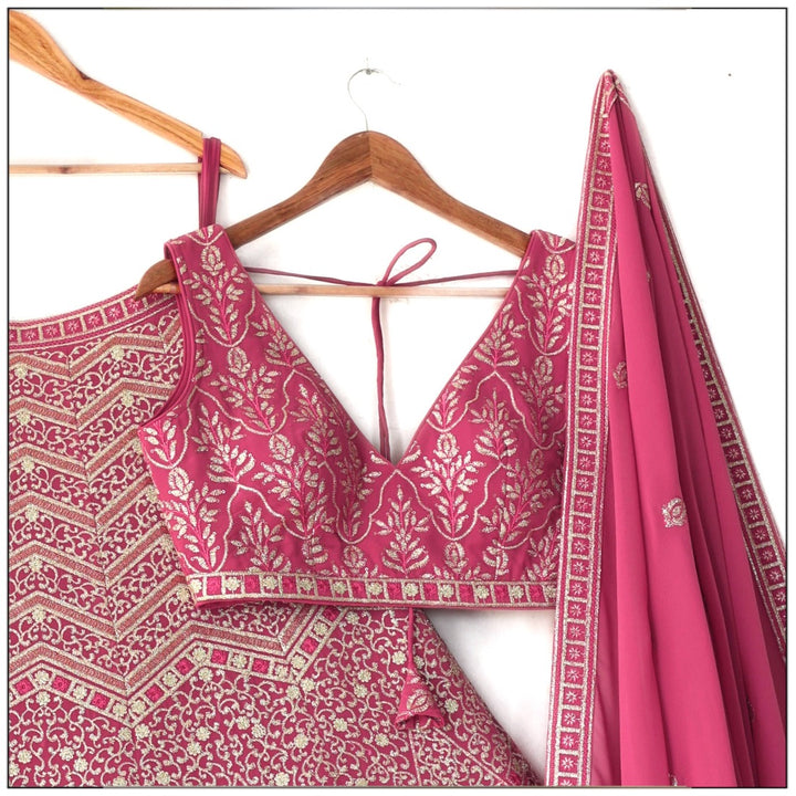 Light Pink color Sequence & Zari Embroidery work Designer Wedding Lehenga Choli BL1364 2