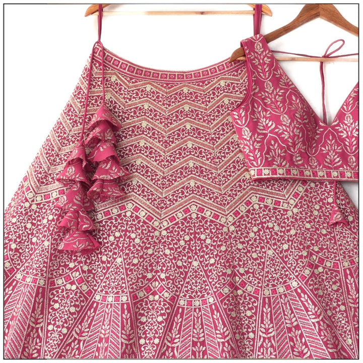Light Pink color Sequence & Zari Embroidery work Designer Wedding Lehenga Choli BL1364 3