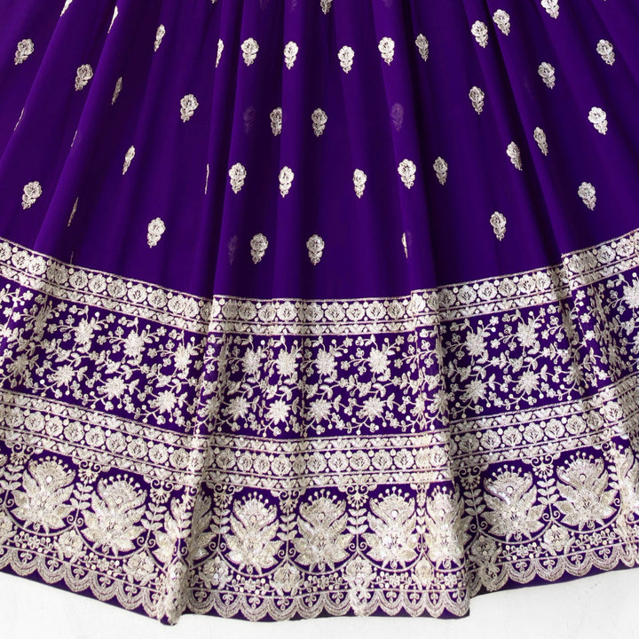 Purple color Sequence & Zari Embroidery work Designer Lehenga Choli for Any Function BL1365 5