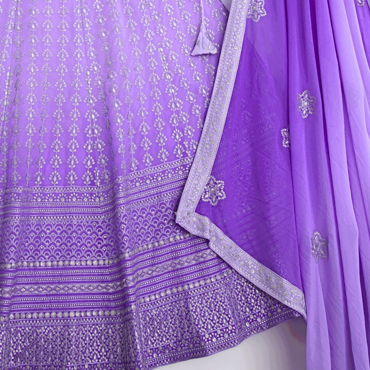 Shadding Purple color Sequence & Thread Embroidery work Designer Lehenga Choli for Any Function BL1400 7