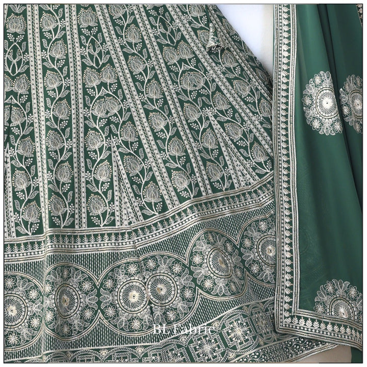 Mid Green color Sequence & Thread Embroidery work Designer Wedding Lehenga Choli BL1331 4