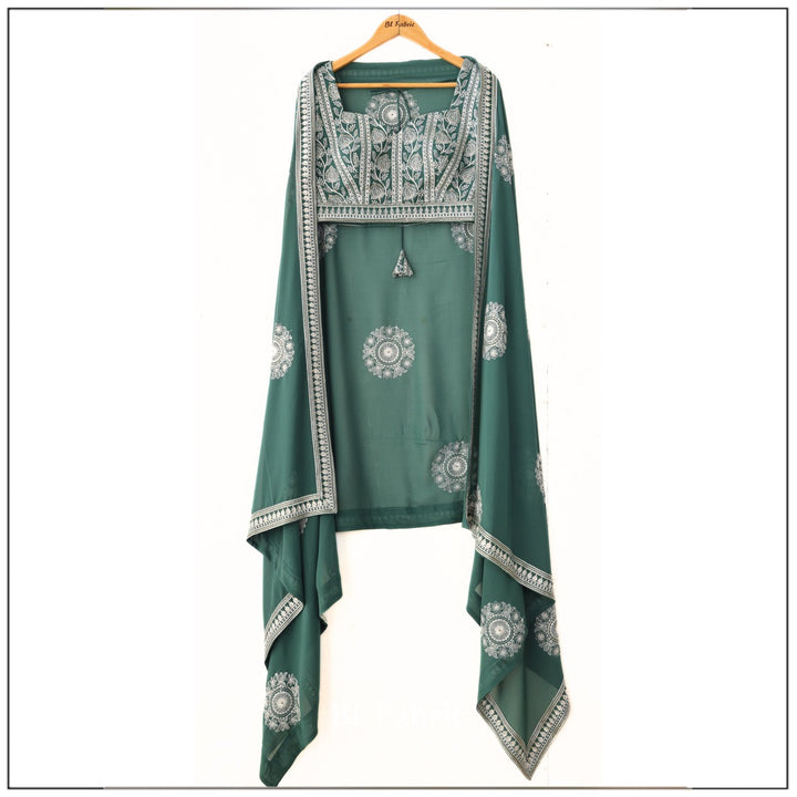 Mid Green color Sequence & Thread Embroidery work Designer Wedding Lehenga Choli BL1331 6
