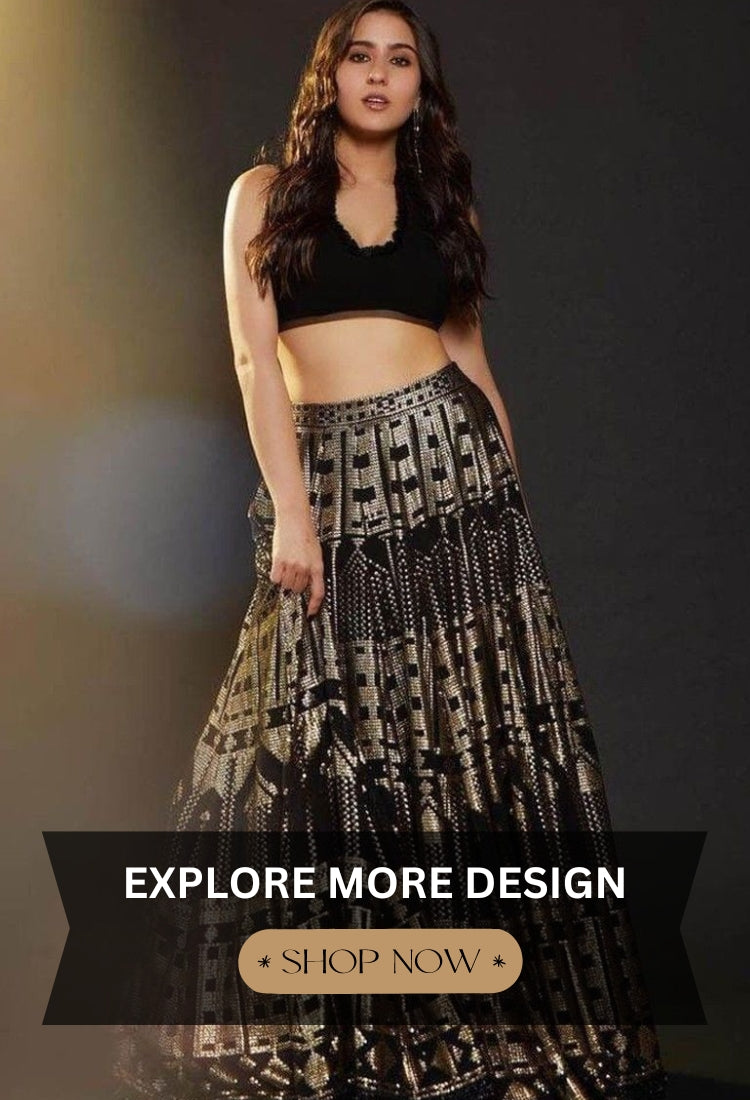 Discover 169+ black lehenga saree designs