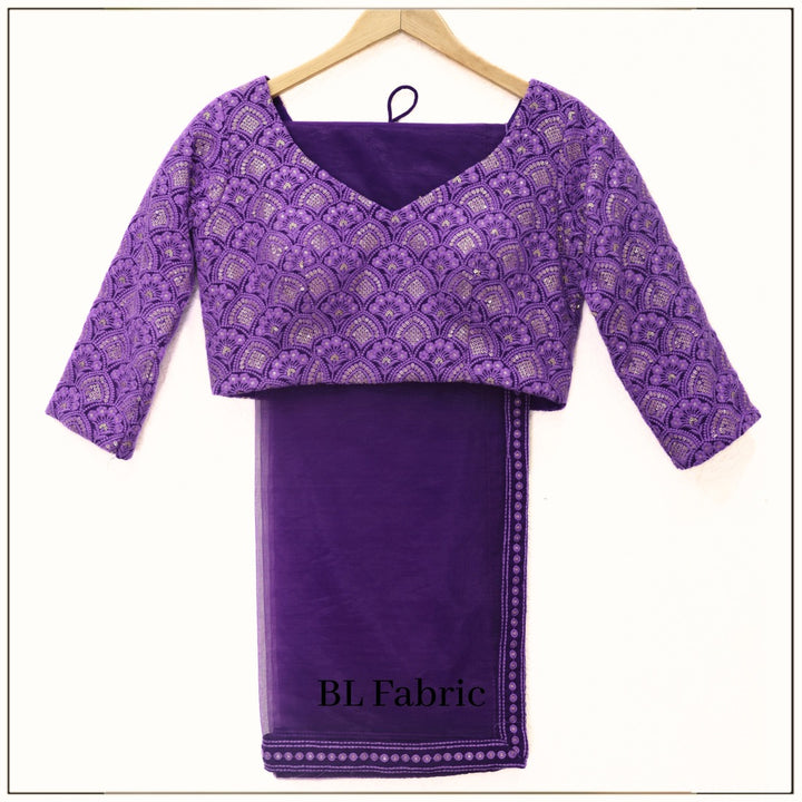 Purple color Embroidery & Sequence work Designer Lehenga Choli for Wedding Function 4