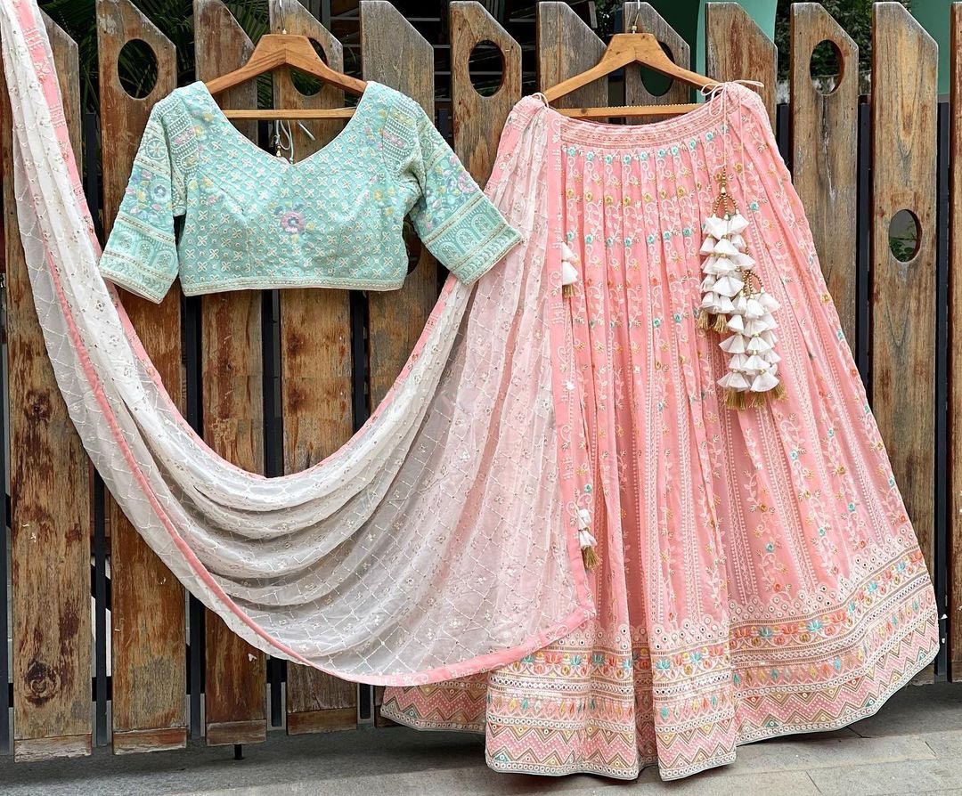 Buy Hot Pink Stylish Lehenga - Embroidered A Line Lehenga Choli – Empress  Clothing